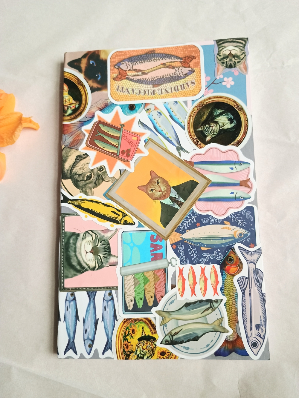🐟 CAT CORE 🐟 "Cat Nip" Decoupage 100 Pg Journal, Writing Supplies